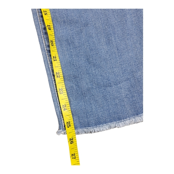 NEW Isabel maternity High Rise Over Belly Cropped Distressed Straight Jeans Sz 2 - Picture 5 of 11